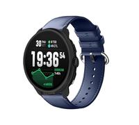 GIOPUEY 22mm Bracelet Compatible avec Suunto Run/Race/Race S/Race2/Vertical/Suunto 5 Peak/9 Peak/Ocean, Cuir véritable Sangle Montre Bracelet [Résistant à l'usure] [Respirant] - Navy Blue