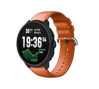 GIOPUEY 22mm Bracelet Compatible avec Suunto Run/Race/Race S/Race2/Vertical/Suunto 5 Peak/9 Peak/Ocean, Cuir véritable Sangle Montre Bracelet [Résistant à l'usure] [Respirant] - Orange