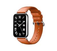 GIOPUEY 22mm Bracelet Compatible avec Xiaomi Redmi Watch 5 Lite/5 Active, cuir véritable Sangle Montre Bracelet [Résistant à l'usure] [Respirant] - Orange