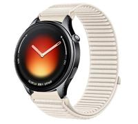 GIOPUEY 22mm Bracelet Compatible avec Xiaomi Watch 5, Nylon Réglable Boucle Nylon Respirant Sport Loop Bracelet Extérieur Strap Band - Beige