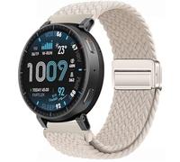 GIOPUEY 22mm Bracelet Magnétique Compatible avec Amazfit Active Max, Sangle tressée en Nylon Doux [Unisexe] - Beige