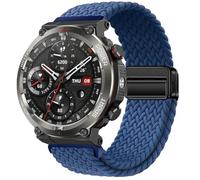 GIOPUEY 22mm Bracelet Magnétique Compatible avec Blackview W50 Pro/W90 Pro, Sangle tressée en Nylon Doux [Unisexe] - Blue