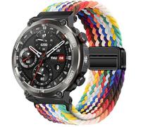 GIOPUEY 22mm Bracelet Magnétique Compatible avec Blackview W50 Pro/W90 Pro, Sangle tressée en Nylon Doux [Unisexe] - Colourful-B