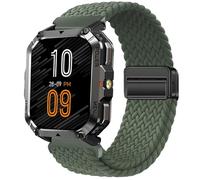 GIOPUEY 22mm Bracelet Magnétique Compatible avec Blackview W60/W70 Pro/W80 Pro, Sangle tressée en Nylon Doux [Unisexe] - Green