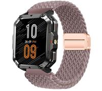 GIOPUEY 22mm Bracelet Magnétique Compatible avec Blackview W60/W70 Pro/W80 Pro, Sangle tressée en Nylon Doux [Unisexe] - Purple