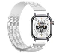 GIOPUEY 22mm Bracelet Magnétique Compatible avec Kospet Pulse, Bracelet en Acier Inoxydable tressé [magnétique] - Silver