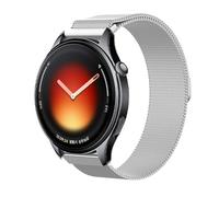 GIOPUEY 22mm Bracelet Magnétique Compatible avec Xiaomi Watch 5, Bracelet en Acier Inoxydable tressé [magnétique] - Silver