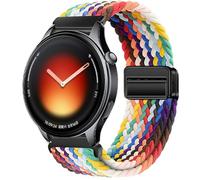 GIOPUEY 22mm Bracelet Magnétique Compatible avec Xiaomi Watch 5, Sangle tressée en Nylon Doux [Unisexe] - Colourful-B