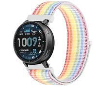 GIOPUEY 22mm Nylon Bracelet Compatible avec Amazfit Active Max, Réglable Boucle Nylon Respirant Sport Loop Bracelet, Homme Femme - Colorful