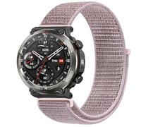 GIOPUEY 22mm Nylon Bracelet Compatible avec Blackview W50 Pro/W90 Pro, Réglable Boucle Nylon Respirant Sport Loop Bracelet, Homme Femme - Pink