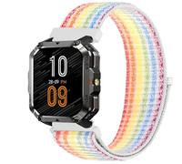 GIOPUEY 22mm Nylon Bracelet Compatible avec Blackview W60/W70 Pro/W80 Pro, Réglable Boucle Nylon Respirant Sport Loop Bracelet, Homme Femme - Colorful