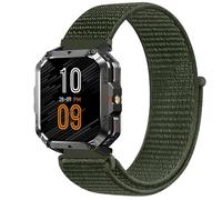 GIOPUEY 22mm Nylon Bracelet Compatible avec Blackview W60/W70 Pro/W80 Pro, Réglable Boucle Nylon Respirant Sport Loop Bracelet, Homme Femme - Green