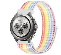 GIOPUEY 22mm Nylon Bracelet Compatible avec Mibro Watch GS Active/Active2/GS Pro/Pro 2/Lite 3 Pro/GT, Réglable Boucle Nylon Respirant Sport Loop Bracelet, Homme Femme - Colorful