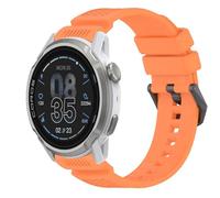 GIOPUEY 24mm Bracelet Compatible avec COROS APEX 4 46mm, Souple Silicone Sangle Bracelet [Résistant à l'usure] [Respirant] - Orange