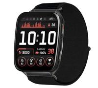 GIOPUEY 24mm Bracelet Compatible avec Garmin Venu X1, Sangle tressée en Nylon Doux [Unisexe] - Black