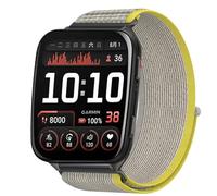GIOPUEY 24mm Bracelet Compatible avec Garmin Venu X1, Sangle tressée en Nylon Doux [Unisexe] - Yellow