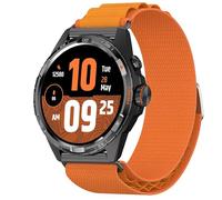 GIOPUEY 24mm Bracelet Compatible avec TicWatch Atlas, Sangle tressée en Nylon Doux - Orange