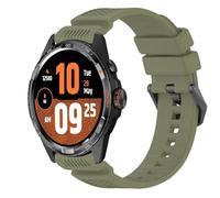 GIOPUEY 24mm Bracelet Compatible avec TicWatch Atlas, Souple Silicone Sangle Bracelet [Résistant à l'usure] [Respirant] - Green