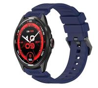 GIOPUEY 24mm Bracelet Compatible avec TicWatch Pro 5 Enduro, Souple Silicone Sangle Bracelet [Résistant à l'usure] [Respirant] - Blue