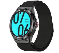 GIOPUEY 24mm Bracelet Compatible avec TicWatch Pro 5, Sangle tressée en Nylon Doux - Black