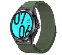 GIOPUEY 24mm Bracelet Compatible avec TicWatch Pro 5, Sangle tressée en Nylon Doux - Green