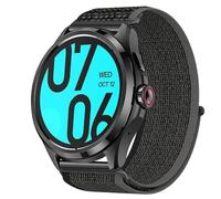GIOPUEY 24mm Bracelet Compatible avec TicWatch Pro 5, Sangle tressée en Nylon Doux [Unisexe] - Darkgrey