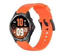 GIOPUEY 24mm Bracelet pour TicWatch Atlas, Les Sports Souple Silicone Sangle Bracelet [Respirant] - Orange