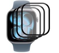 GIOPUEY 3 Pack Protection Écran pour Apple Watch Series 11 46mm (2025), [Couverture Complète] Mince Matériau Composite Film [Anti-Rayures] [Anti-Bulle] - Transparent