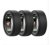 GIOPUEY 3 Pièce Étuis Compatible avec Samsung Galaxy Ring, Matériau Silicone Coque- Black M for 11/12/13