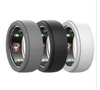 GIOPUEY 3 Pièce Étuis Compatible avec Samsung Galaxy Ring, Matériau Silicone Coque- Black/White/Grey S for 6/7/8/9/10