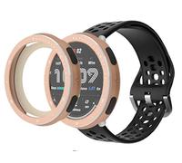GIOPUEY Bague de Protection Compatible avec Amazfit Active 2,Anneau pour Montre Connectée Bezel Ring Styling, Lunette de Protection en métal en Alliage d'aluminium - Rosegold