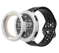 GIOPUEY Bague de Protection Compatible avec Amazfit Active 2,Anneau pour Montre Connectée Bezel Ring Styling, Lunette de Protection en métal en Alliage d'aluminium - Silver