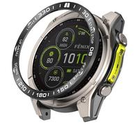 GIOPUEY Bague de Protection Compatible avec Garmin Fenix 8 Solar 51mm,Anneau pour Montre Connectée Bezel Ring Styling, Lunette de Protection en métal en Alliage d'aluminium - B-Black/White