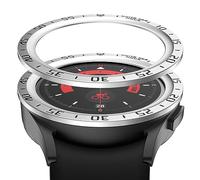 GIOPUEY Bague de Protection Compatible avec Samsung Galaxy Watch 5 Pro,Anneau pour Montre Connectée Bezel Ring Styling, Lunette de Protection en métal en Alliage d'aluminium - A-Silver