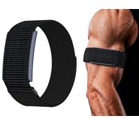 GIOPUEY Biceps Bracelet Compatible avec Amazfit Helio Strap, élastique réglable Sangle tressée en Nylon Doux [Unisexe] - Black