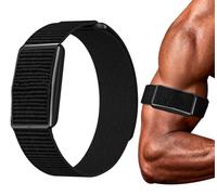GIOPUEY Biceps Bracelet Compatible avec Polar Loop, élastique réglable Sangle tressée en Nylon Doux [Unisexe] - Black