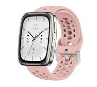 GIOPUEY Bracelet Compatible avec Amazfit Active 2/2 Square/Active/Cheetah Square/Bip 3/Bip 3 Pro/GTR Mini, Souple silicone Sangle Bracelet [Résistant à l'usure] [Respirant] - pink