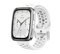 GIOPUEY Bracelet Compatible avec Amazfit Active 2/2 Square/Active/Cheetah Square/Bip 3/Bip 3 Pro/GTR Mini, Souple silicone Sangle Bracelet [Résistant à l'usure] [Respirant] - white