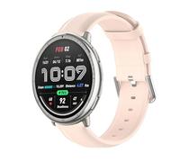 GIOPUEY Bracelet Compatible avec Amazfit Active 2 44mm, Cuir véritable Sangle Bracelet [Résistant à l'usure] [Respirant] Montre Bracelet - Pink