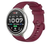 GIOPUEY Bracelet Compatible avec Amazfit Active 2 44mm, Souple Silicone Sangle Bracelet [Résistant à l'usure] [Respirant] Montre Bracelet - Dark Red