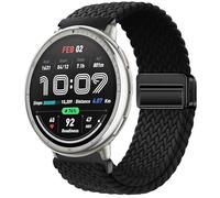 GIOPUEY Bracelet Compatible avec Amazfit Active 2, Sangle tressée en Nylon Doux [Unisexe] - Black