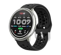 GIOPUEY Bracelet Compatible avec Amazfit Active 2, Souple silicone Sangle Bracelet [Résistant à l'usure] [Respirant] - Black