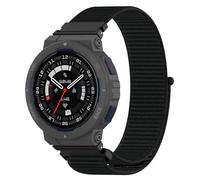 GIOPUEY Bracelet Compatible avec Amazfit Active Edge, Sangle tressée en Nylon Doux [Unisexe] - Black