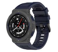 GIOPUEY Bracelet Compatible avec Amazfit Active Edge, Souple Silicone Sangle Bracelet [Résistant à l'usure] [Respirant] Montre Bracelet - Dark Blue