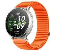 GIOPUEY Bracelet Compatible avec Amazfit Active Max/Balance 2/Bip 6, Nylon Réglable Boucle Nylon Respirant Sport Loop Bracelet Extérieur Strap Band - Orange