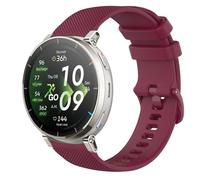 GIOPUEY Bracelet Compatible avec Amazfit Active Max/Balance 2/Bip 6, Souple silicone Sangle Bracelet [Résistant à l'usure] [Respirant] - Dark Red