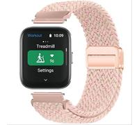 GIOPUEY Bracelet Compatible avec Amazfit Bip 5 Unity, Sangle tressée en Nylon Doux [Unisexe] - Pink