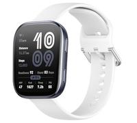 GIOPUEY Bracelet Compatible avec Amazfit Bip 6, 22mm Souple silicone Sangle Bracelet [Résistant à l'usure] [Respirant] - White