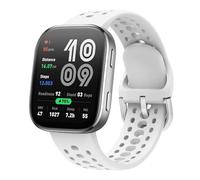 GIOPUEY Bracelet Compatible avec Amazfit Bip 6/Bip Max, Souple silicone Sangle Bracelet [Résistant à l'usure] [Respirant] Montre Bracelet - white
