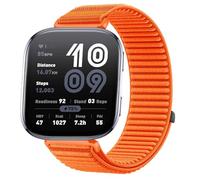 GIOPUEY Bracelet Compatible avec Amazfit Bip 6, Nylon Réglable Boucle Nylon Respirant Sport Loop Bracelet Extérieur Strap Band - Orange